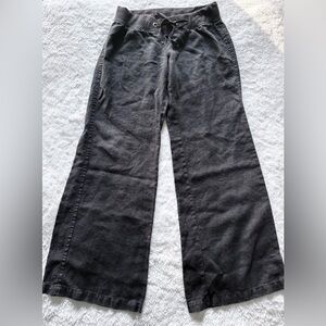 Lilly Pulitzer Black Linen Beach Pants – Size L | Relaxed Coastal Style